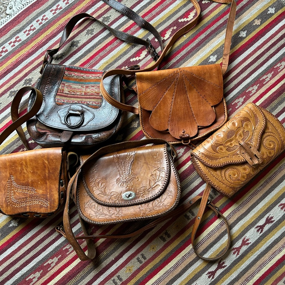Tooled Leather Bags Bundle (5)